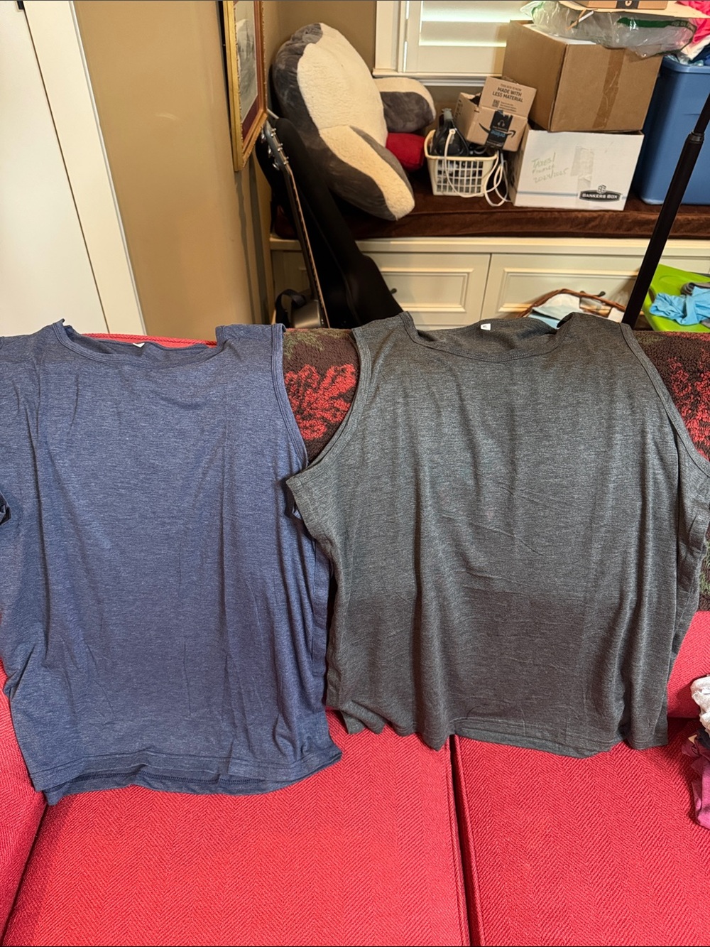Unisex Shoulder surgery tank tops- Blue and Gray